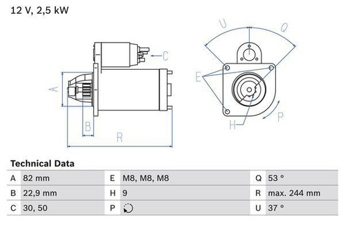 Motorino avviamento bosch - di,